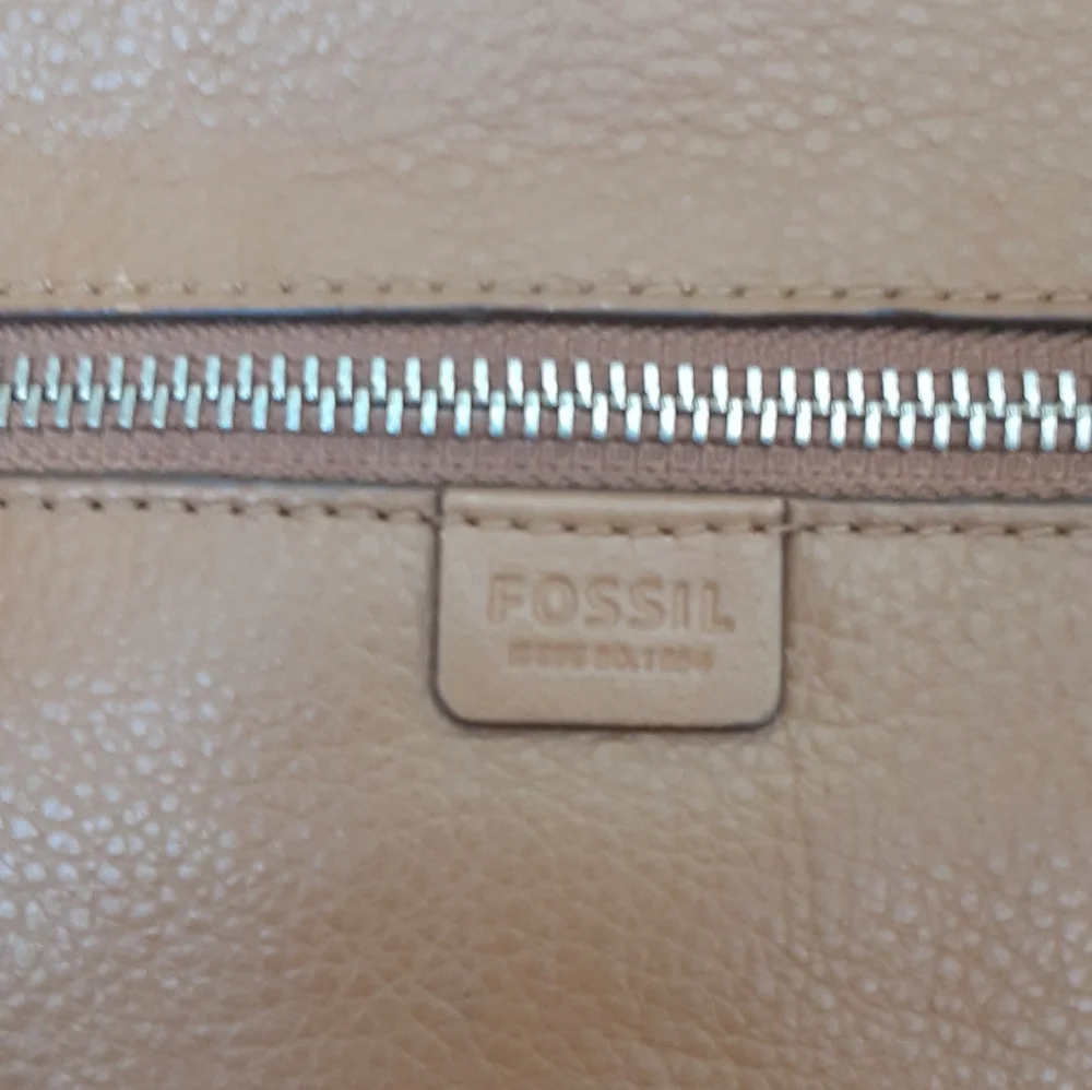 Fossil Riley English tan Leather Backpack